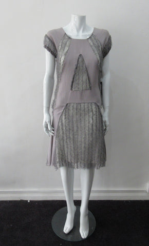 110102 -Contrast Yoke Dress