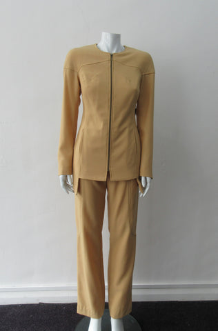 060301 -Brown Faux Suede Trouser
