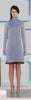 Sided Chiffon Dress long layered asymetrical blue pink grey gray front model image photo picture
