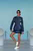 Purser Jacket coat outerwear blue denim front model image photo picture