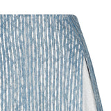 Blue Split Godet Skirt blue silver stripe texture front close-up image photo picture