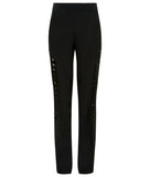 Black Sided Trouser pant pants slacks solid contrast panel sequin front image photo picture