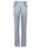 Ruched Pocket Trouser pant pants slacks taupe ruche grey gray shiny stretch front image photo picture