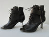 Vic Matie Laced & Buckled Open Toe Boot. Product Number: Vic Matie 1N6996D.NB2N20101 San/Tro Magritte 101 Black with 4cm Metal Heel. 100% Leather. Made in Italy