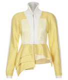 Yellow Mixed Jacket front view beige, white, image, photo picture